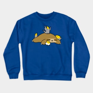 Sloth and Cockatiel Crewneck Sweatshirt